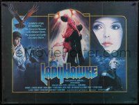 9j277 LADYHAWKE British quad '85 cool Bysouth art of Michelle Pfeiffer & young Matthew Broderick!