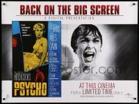 9j293 PSYCHO DS British quad R10 Janet Leigh screaming in shower, Perkins, Hitchcock, poster image