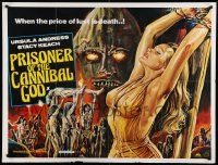 9j303 SLAVE OF THE CANNIBAL GOD British quad '78 artwork of super sexy Ursula Andress in danger!