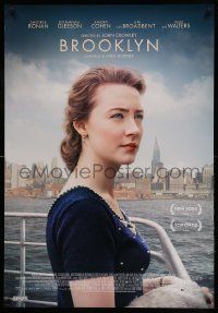 9j150 BROOKLYN Canadian 1sh '15 Saoirse Ronan, Domhnall Gleeson, great image of NYC skyline!