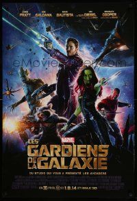 9j163 GUARDIANS OF THE GALAXY advance DS Canadian 1sh '14 Zoe Saldana, Marvel Comics sci-fi!