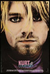 9j169 KURT & COURTNEY Canadian 1sh '98 grunge music, great super close portrait of Cobain!