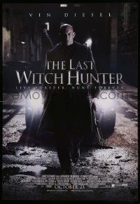 9j170 LAST WITCH HUNTER advance Canadian 1sh '15 great image of Vin Diesel with sword, hunt forever