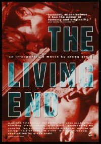 9j174 LIVING END Canadian 1sh '92 Mike Dytri, Craig Gilmore, an irresponsible movie by Gregg Araki