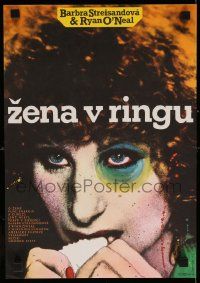 9j127 MAIN EVENT Czech 11x16 '82 great Ziegler art of Barbra Streisand boxing with black eye!