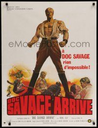 9j845 DOC SAVAGE French 24x31 '75 Ron Ely is The Man of Bronze, written by George Pal!