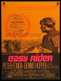 9j848 EASY RIDER French 23x31 R80s Peter Fonda, motorcycle biker classic directed by Dennis Hopper