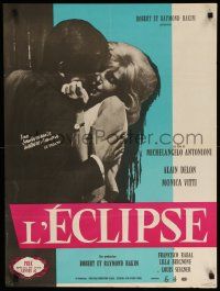 9j849 ECLIPSE French 23x31 '62 Michelangelo Antonioni, c/u of Alain Delon & sexy Monica Vitti!