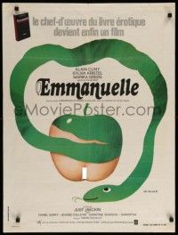 9j850 EMMANUELLE French 24x32 '75 Sylvia Kristel, wacky sex art by Boumendil & Kouper!