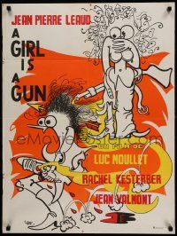 9j861 GIRL IS A GUN French 24x31 '71 Une Aventure de Bille Le Kid, great cartoon artwork by Caput!