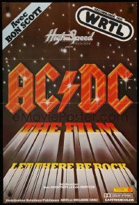 9j888 LET THERE BE ROCK French 22x32 '82 AC/DC, Angus Young, Bon Scott, heavy metal, different art!