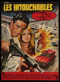 9j898 MACHINE GUN McCAIN French 23x31 '70 Gli Intoccabili, artwork of John Cassavetes, Britt Eklan