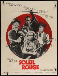 9j929 RED SUN French 24x32 '71 Charles Bronson, Toshiro Mifune, Ursula Andress, Alain Delon!