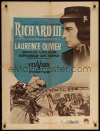 9j931 RICHARD III French 24x32 '56 Laurence Olivier as the director and in the title role!