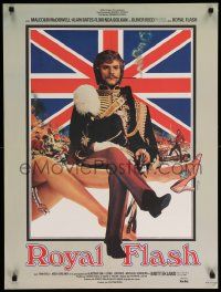 9j933 ROYAL FLASH French 24x32 '75 Ferracci art of uniformed Malcolm McDowell & sexy legs!