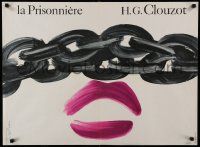 9j974 WOMAN IN CHAINS French 23x31 '68 Henri Clouzot's La Prisonniere, Roger Excoffon artwork!