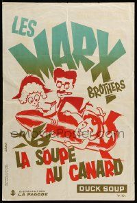 9j985 DUCK SOUP French 16x24 R60s Marx Brothers, Groucho, Harpo & Chico, wacky art!