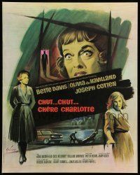 9j987 HUSH...HUSH, SWEET CHARLOTTE French 17x21 '65 Bette Davis, Olivia de Havilland, Grinsson!