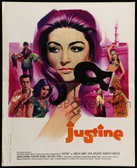 9j988 JUSTINE French 18x22 '69 Grinsson art of super sexy Anouk Aimee!