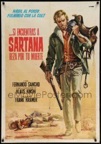 9j409 GUNFIGHTERS DIE HARDER export Italian 1sh '68 Casaro spaghetti western art of Gianni Garko!