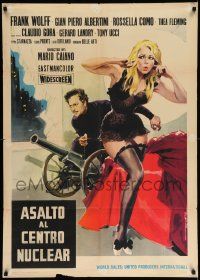 9j414 MILLION DOLLAR COUNTDOWN export Italian 1sh '67 cool crime art by Enrico De Seta!