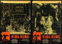 9j456 KING KONG set of 4 Italian 19x27 pbustas R61 Fay Wray, Cabot, Armstrong & giant ape!