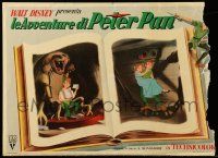 9j479 PETER PAN Italian 13x18 pbusta '53 Walt Disney animated cartoon fantasy classic!