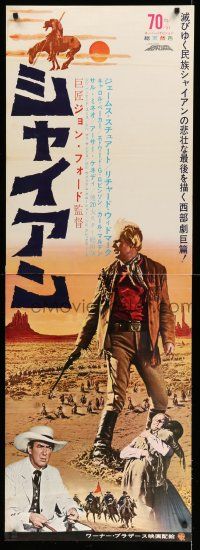 9j610 CHEYENNE AUTUMN Japanese 2p '64 John Ford, Carroll Baker, Widmark & more!