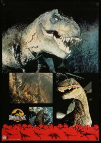 9j712 JURASSIC PARK 20x29 Japanese commercial poster '93 Spielberg, different images of dinosaurs!