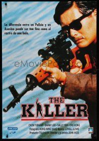 9j087 KILLER Spanish '89 John Woo directed, image of Chow Yun-Fat w/assault rifle!