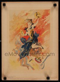 9k139 JULES CHERET 12x16 French art print 1900 Les Maitres de l'Affiche, La Musique!