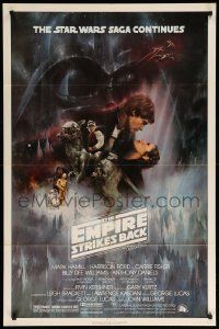 9p299 EMPIRE STRIKES BACK 1sh '80 classic Gone With The Wind style art by Kastel, NSS printing!