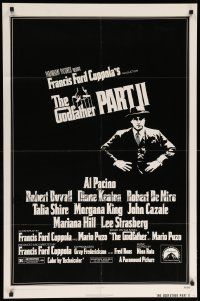 9p395 GODFATHER PART II 1sh '74 Al Pacino in Francis Ford Coppola classic crime sequel!