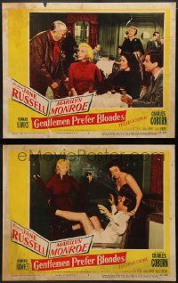 9r913 GENTLEMEN PREFER BLONDES 2 LCs '53 Marilyn Monroe & Jane Russell, Charles Coburn!