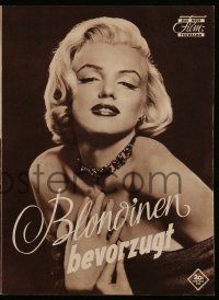 9s656 GENTLEMEN PREFER BLONDES German program '54 sexy Marilyn Monroe, Jane Russell, different!