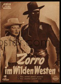 9s657 GHOST OF ZORRO German program '52 Republic serial, different images of masked Clayton Moore!