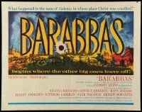 9w414 BARABBAS 1/2sh '62 Richard Fleischer, Frank McCarthy art of giant title!