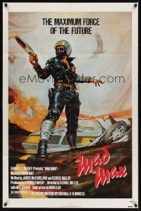 9y524 MAD MAX 1sh R83 art of wasteland cop Mel Gibson, George Miller Australian action classic!