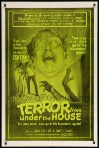 9y883 TERROR FROM UNDER THE HOUSE 1sh '76 if you look in the basement, be ready to SCREAM!