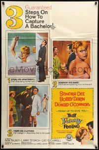 9y885 THAT FUNNY FEELING 1sh '65 naked Sandra Dee in tub, Bobby Darin, Donald O'Connor