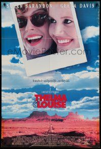 9y888 THELMA & LOUISE 1sh '91 Susan Sarandon, Geena Davis, Ridley Scott feminist classic!