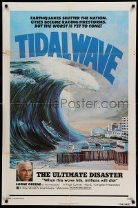 9y900 TIDAL WAVE 1sh '75 artwork of the ultimate disaster in Tokyo by John Solie!