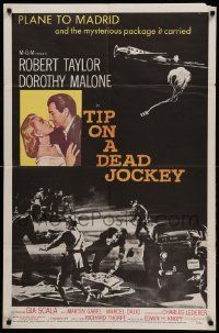 9y903 TIP ON A DEAD JOCKEY 1sh '57 Robert Taylor & Dorothy Malone caught up in a horse race crime!