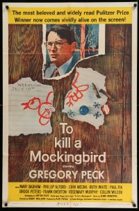 9y906 TO KILL A MOCKINGBIRD 1sh '63 Gregory Peck classic, from Harper Lee's famous novel!