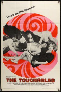 9y916 TOUCHABLES 1sh '68 Judy Huxtable, psychedelic love in the fifth dimension!