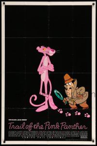 9y918 TRAIL OF THE PINK PANTHER advance 1sh '82 Peter Sellers, Blake Edwards, cool cartoon art!