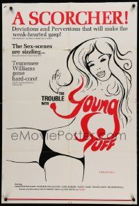 9y925 TROUBLE WITH YOUNG STUFF 1sh '77 Christine Williams, Marlene Willoughby, sex!