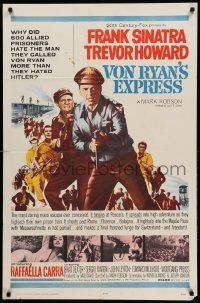 9y954 VON RYAN'S EXPRESS 1sh '65 Frank Sinatra & Trevor Howard in World War II!