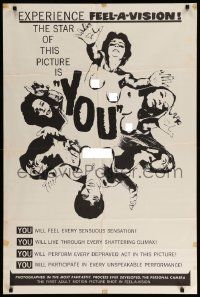 9y993 YOU 1sh '68 wacky sexploitation movie in first person perspective, YOU are the star!