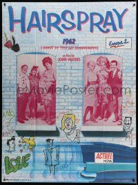 9z832 HAIRSPRAY French 1p '88 John Waters, Ricki Lake, Divine, Sonny Bono, different Gedebe art!